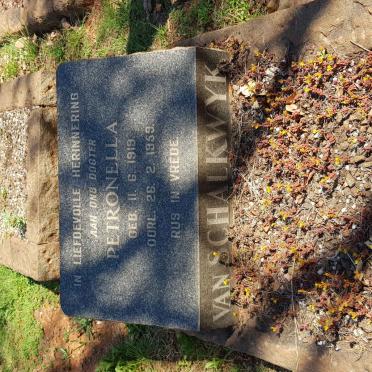SCHALKWYK Petronella, van 1919-1959