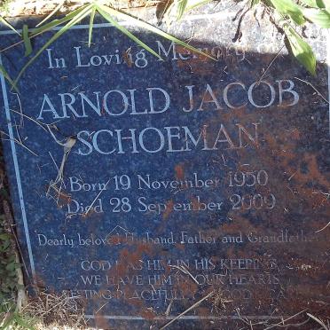 SCHOEMAN Arnold Jacob 1950-2009