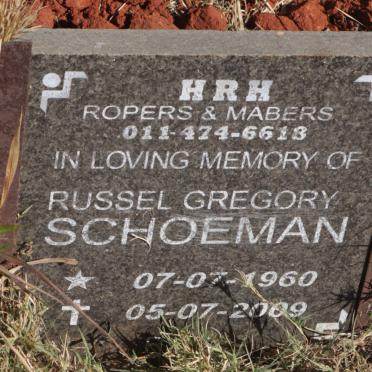 SCHOEMAN Russel Gregory 1960-2009