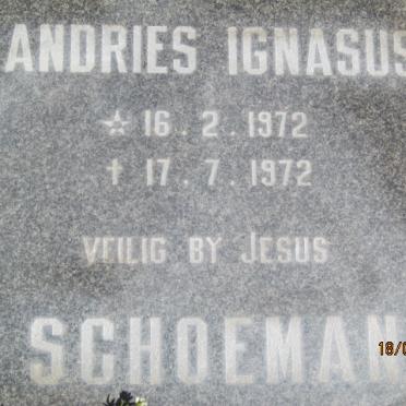SCHOEMAN Andries Ignasus 1972-1972