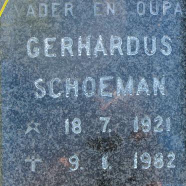 SCHOEMAN Gerhardus 1921-1982