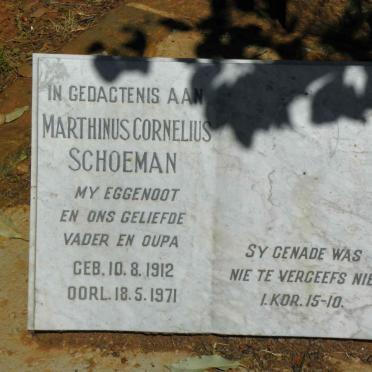SCHOEMAN Marthinus Cornelius 1912-1971