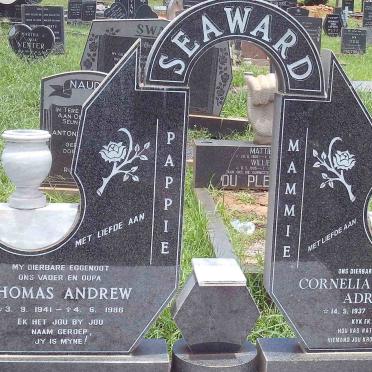 SEAWARD Thomas Andrew 1941-1986 &amp; Cornelia Catharina Adriana 1937-2016