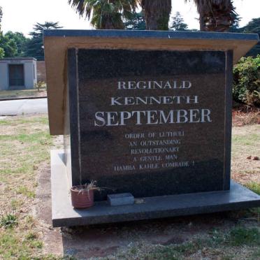 SEPTEMBER Reginald Kenneth 1923-2013