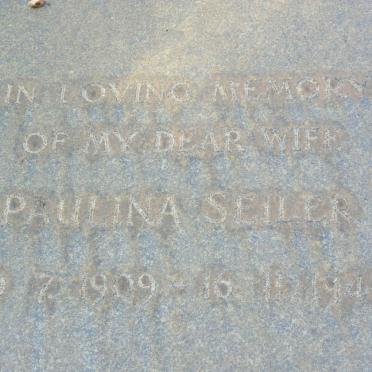 SEILER Paulina 1909-1949