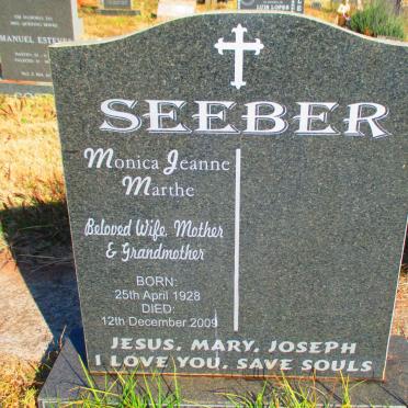 SEEBER Monica Jeanne Marthe 1928-2009