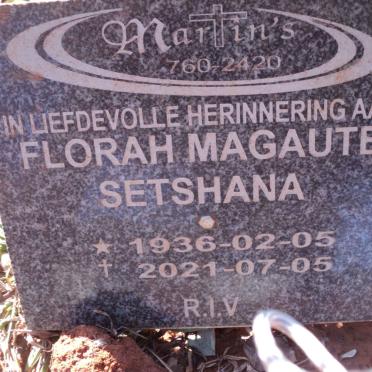 SETSHANA Florah Magaute 1936-2021