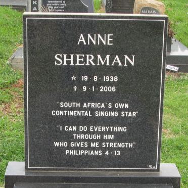 SHERMAN Anne 1938-2006