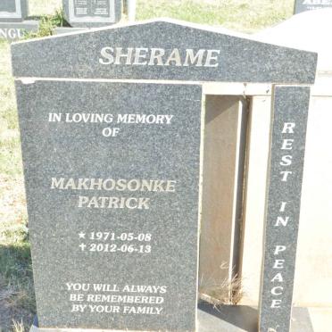 SHERAME Makhosonke Patrick 1971-2012