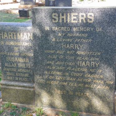 SHIERS Harry :: SHIERS Harry :: HARTMAN Susannah Allan nee SHIERS