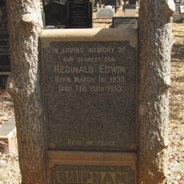 SHIPHAM Reginald Edwin 1930-1953