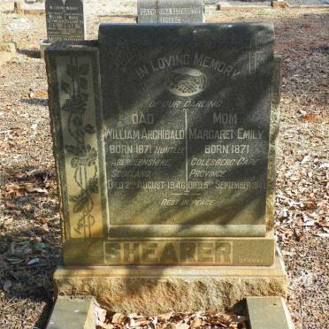 SHEARER William Archibald 1871-1946 &amp; Margaret Emily 1871-1946
