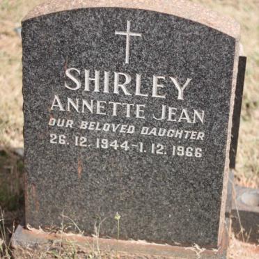 SHIRLEY Annette Jean 1944-1966