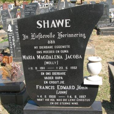 SHAWE Francis Edward John 1908-1997 &amp; Maria Magdalena Jacoba 1911-1982