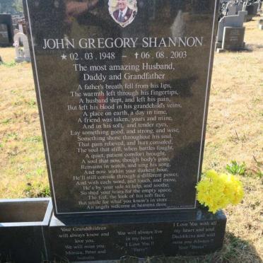 SHANNON John Gregory 1948-2003