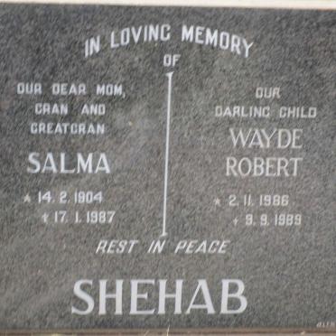 SHEHAB Salma 1904-1987 :: SHEHAB Wayde Robert 1986-1989