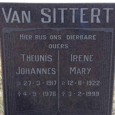 SITTERT Theunis Johannes, van 1917-1976 &amp; Irene Mary 1922-1999