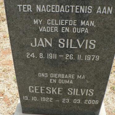 SILVIS Jan 1911-1979 &amp; Geeske 1922-2006