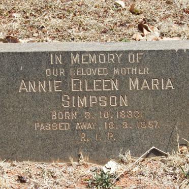 SIMPSON Annie Eileen Maria 1883-1957