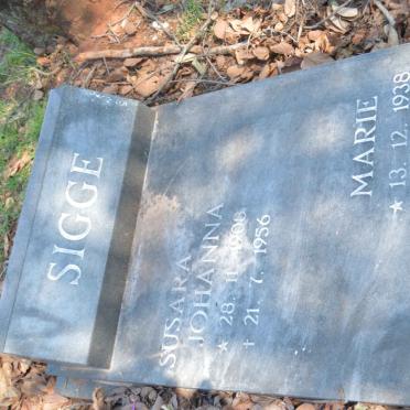 SIGGE Susara Johanna 1908-1956 :: SIGGE Marie 1938-1966
