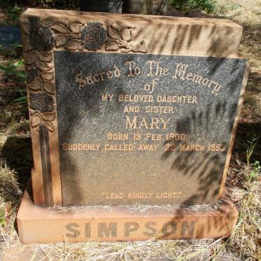 SIMPSON Mary 1900-1953