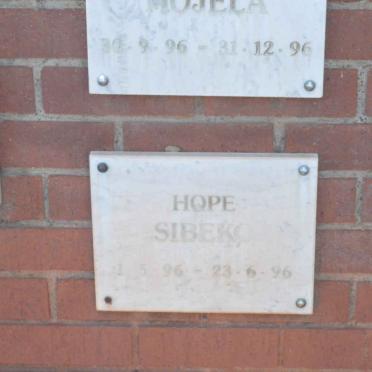SIBEKO Hope 1996-1996