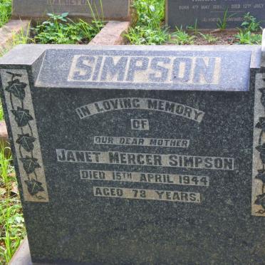 SIMPSON Janet Mercer -1944