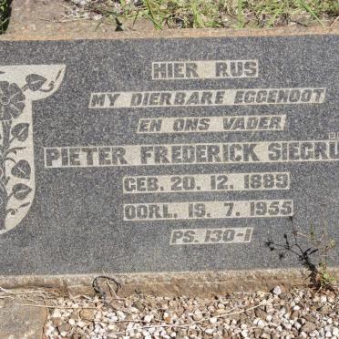 SIEGRUHN Pieter Frederick 1889-1955