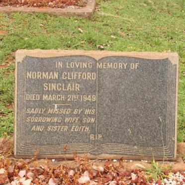 SINCLAIR Norman Clifford -1949