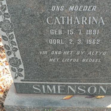 SIMENSON Catharina 1891-1962