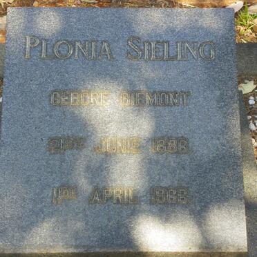 SIELING Plonia nee BIEMONT 1886-1966