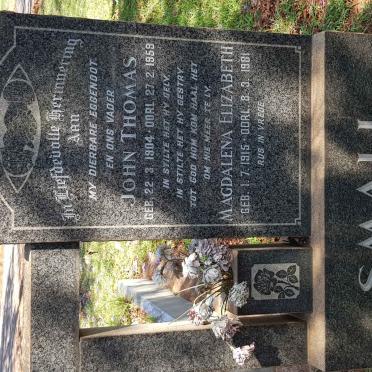SMALL John Thomas 1904-1959 &amp; Magdalena Elizabeth 1915-1981