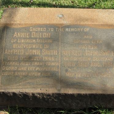 SMITH Alfred John -1951 &amp; Annie Dillon -1945