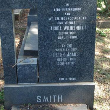 SMITH Peter James 1903-1971 &amp; Jacoba Wilhelmina I. 1908-1966