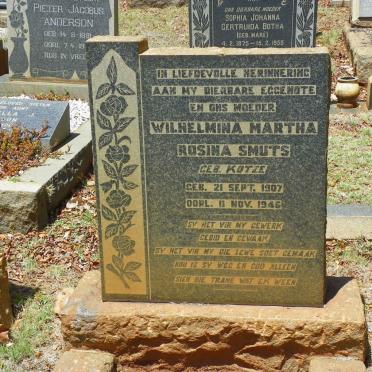 SMUTS Wilhelmina Martha Rosina nee KOTZE 1907-1946