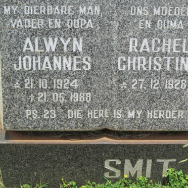 SMIT Alwyn Johannes 1924-1988 &amp; Rachel Christina 1928-