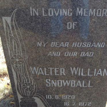 SNOWBALL Walter William 1920-1972