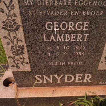 SNYDER George Lambert 1945-1984
