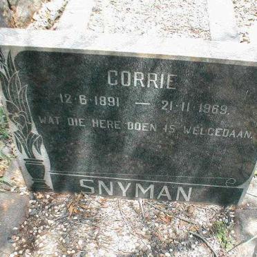 SNYMAN Corrie 1891-1969