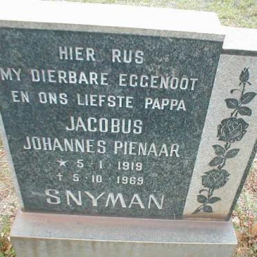 SNYMAN Jacobus Johannes Pienaar 1919-1969