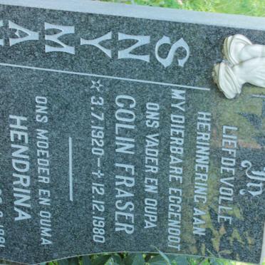 SNYMAN Colin Fraser 1920-1980 &amp; Hendrina 1914-1991