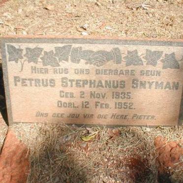 SNYMAN Petrus Stephanus 1935-1952