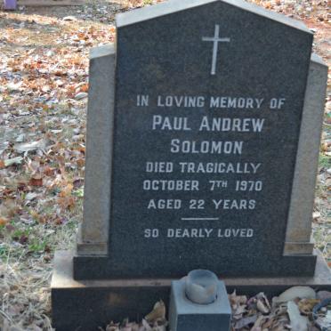 SOLOMON Paul Andrew -1970
