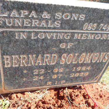 SOLOMONS Bernard 1954-2020