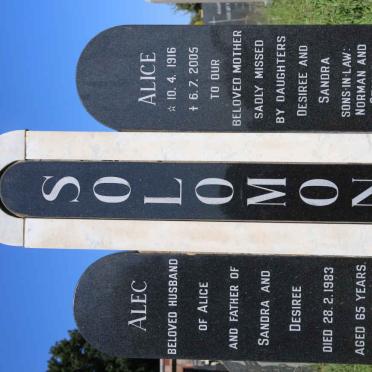 SOLOMON Alec -1983 &amp; Alice 1916-2005