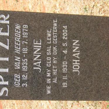 SPITZER Johann 1930-2004 &amp; Jannie VAN HEERDEN 1935-1979