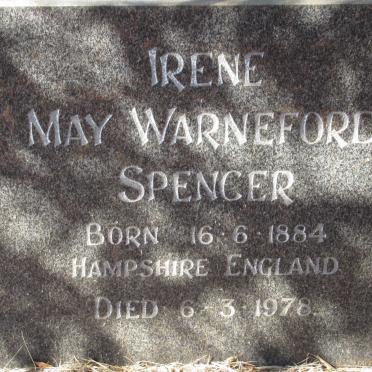 SPENCER Irene May Warneford 1884-1978