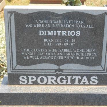 SPORGITAS Dimitrios 1915-1989