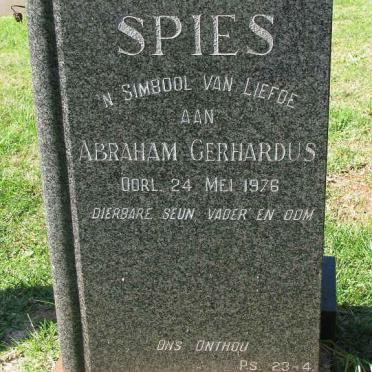 SPIES Abraham Gerhardus -1976
