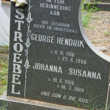 STROEBEL George Hendrik 1918-1980 &amp; Johanna Susanna 1926-1989